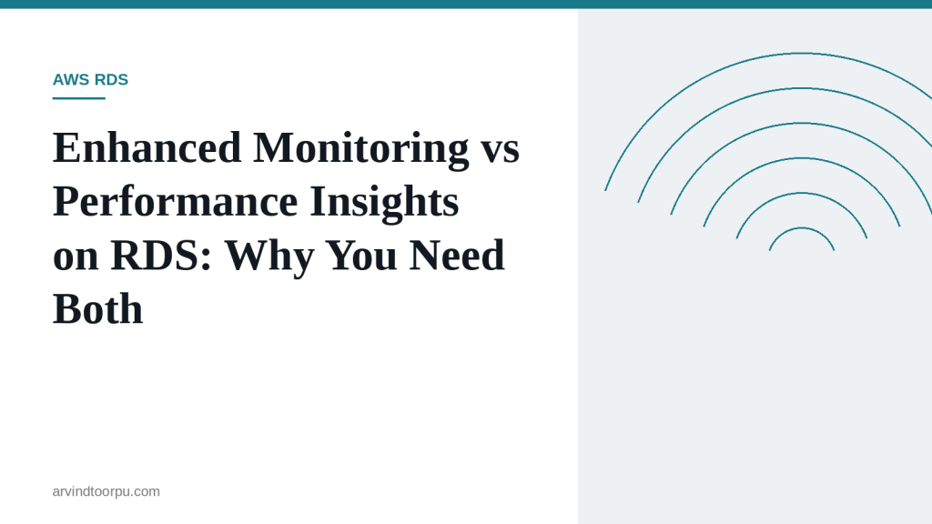 Enhanced Monitoring versus Performance Insights on RDS diagram